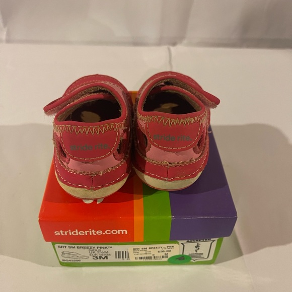 Girls Stride Rite SRT Soft Motion Breezy Pink Size 3M - Picture 10 of 10